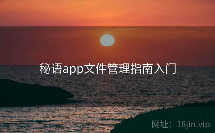 秘语app文件管理指南入门 秘语app文件管理指南入门